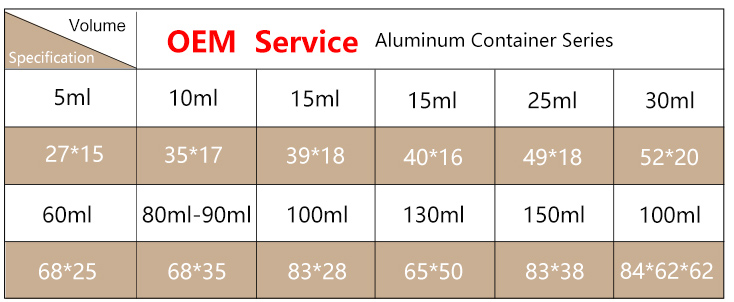 Спецификация алюминиевых контейнеров