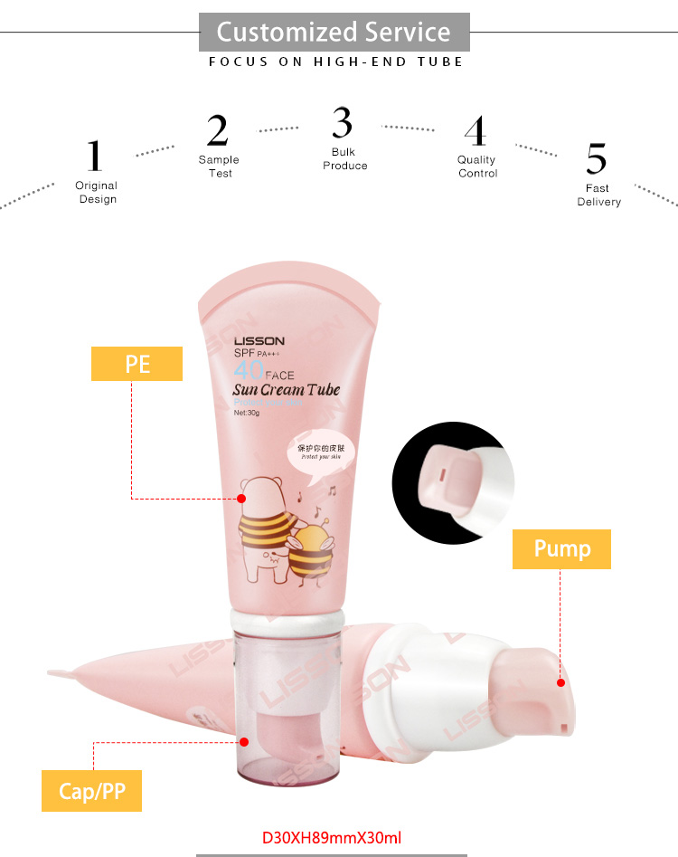 Squeeze tube with pump